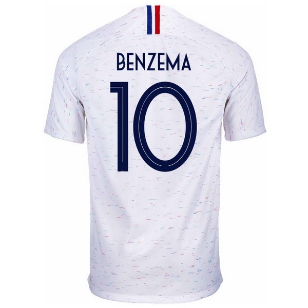 Camiseta Francia 2ª Benzema 2018 Blanco